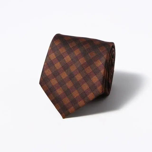 Modern Black and Brown Stripe Neckties for Men
