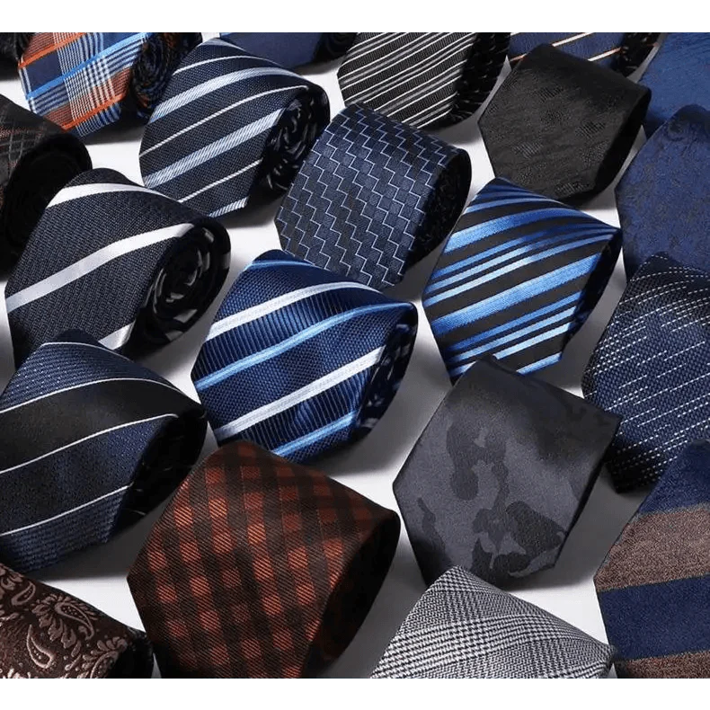 Modern Black and Brown Stripe Neckties for Men