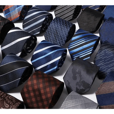 Modern Black and Brown Stripe Neckties for Men