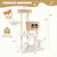 Modern Cat Tree with Cattail Fluff Condo & Top Perch