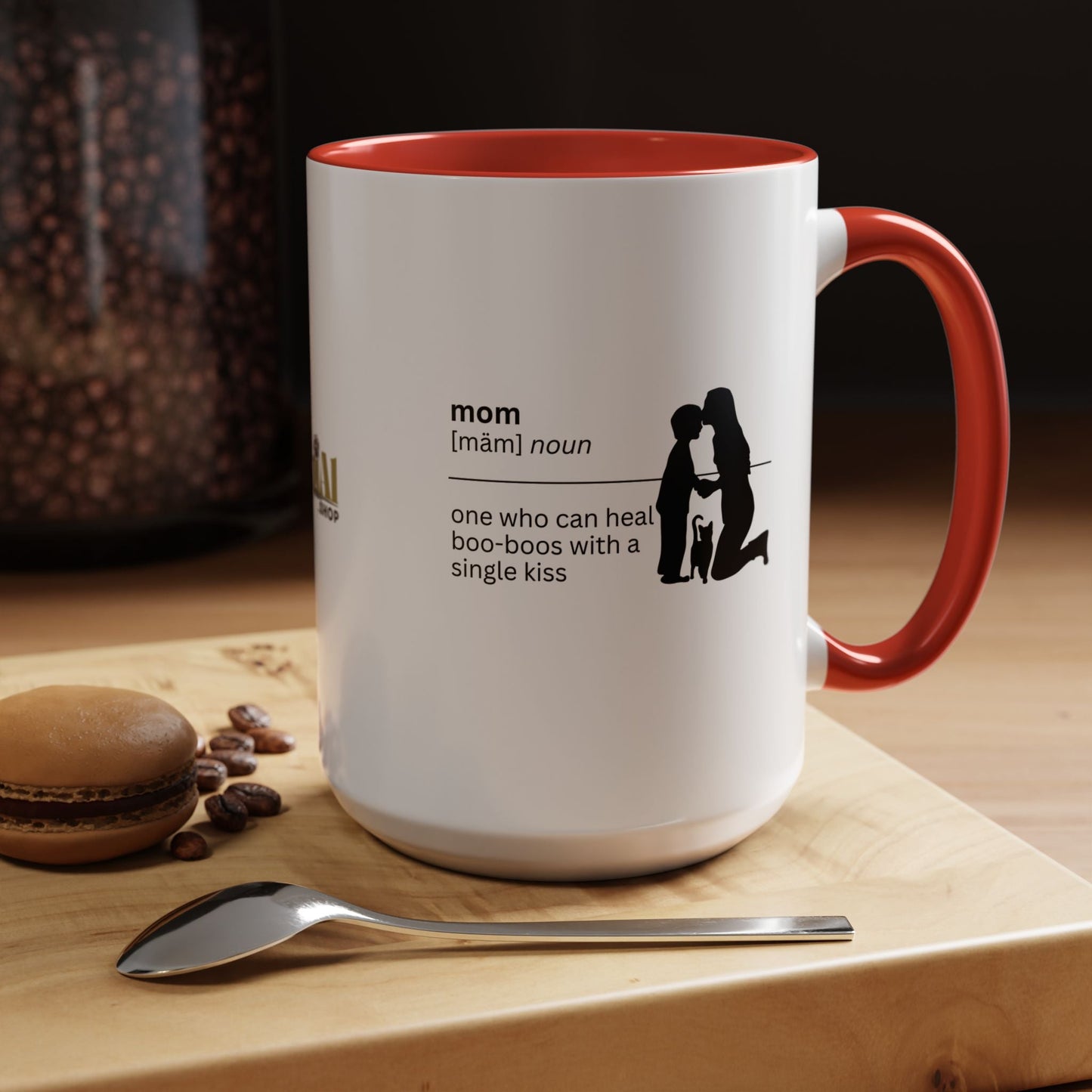 Taza de café Mom Boo Boo Healer - Regalo reflexivo para mamá