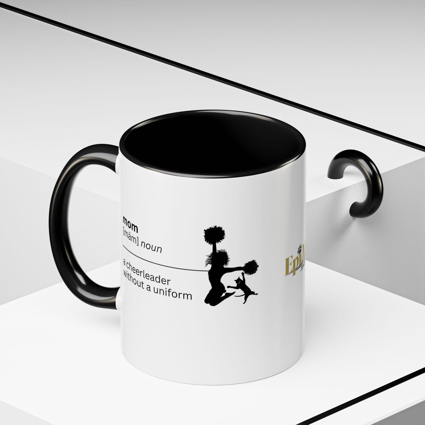 Mom Cheerleader Accent Coffee Mug - Thoughtful Gift for Moms
