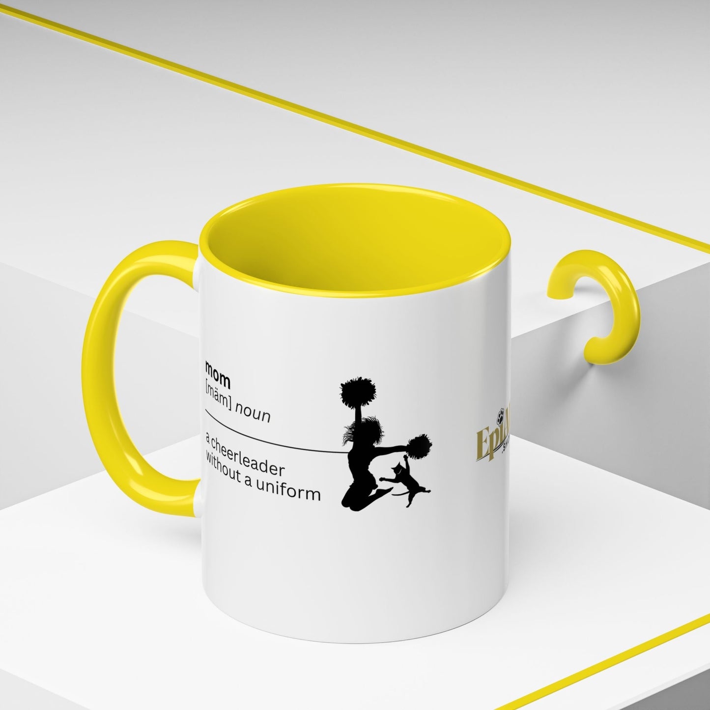 Mom Cheerleader Accent Coffee Mug - Thoughtful Gift for Moms