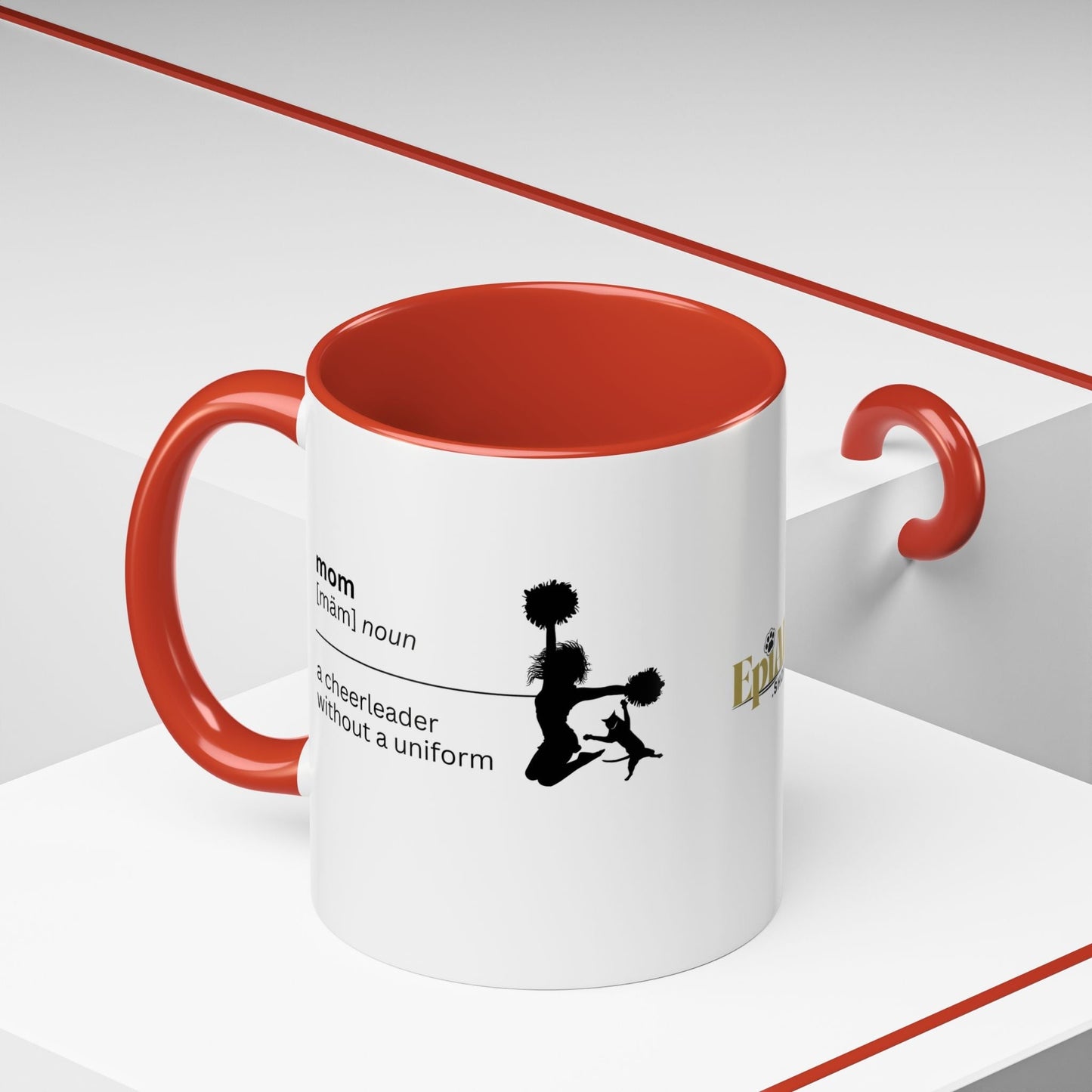 Mom Cheerleader Accent Coffee Mug - Thoughtful Gift for Moms