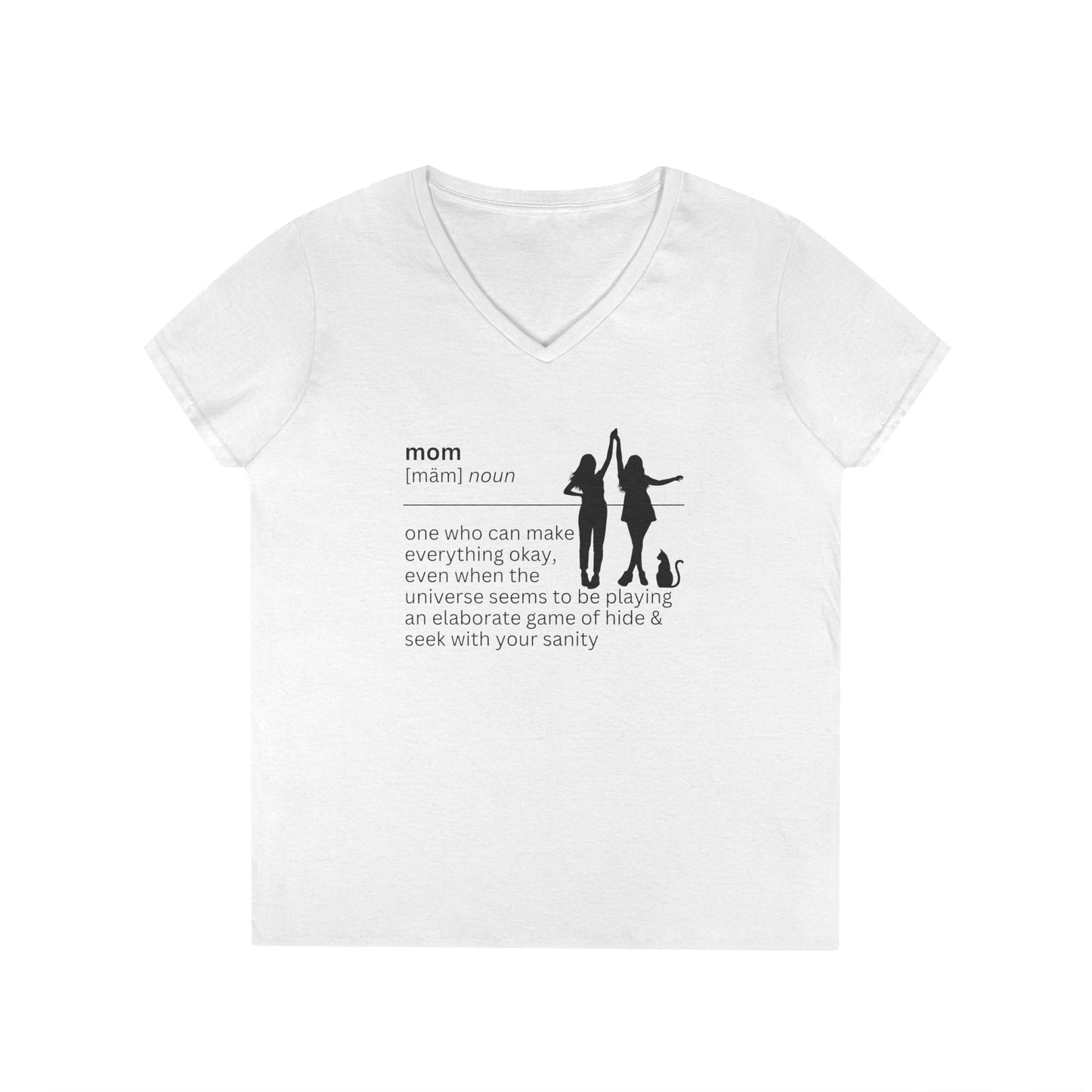 Camiseta de V-Cuello Definición de Mamá - Celebra a los Héroes Cotidianos