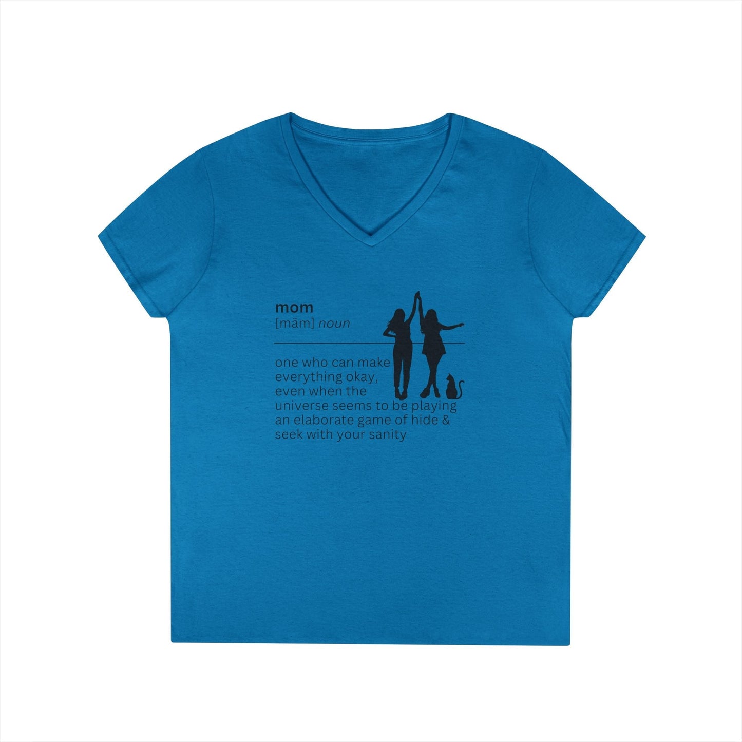 Camiseta de V-Cuello Definición de Mamá - Celebra a los Héroes Cotidianos