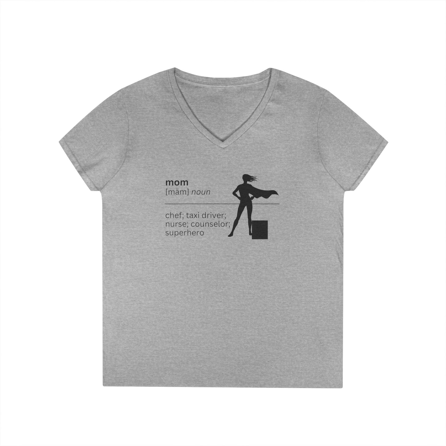 Camiseta V-Neck Definición de Mamá - Superhéroe