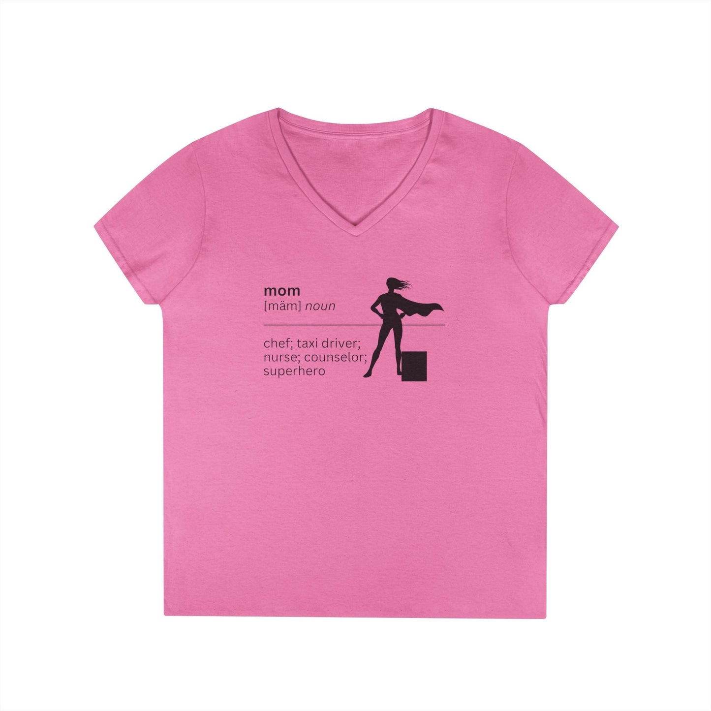 Camiseta V-Neck Definición de Mamá - Superhéroe