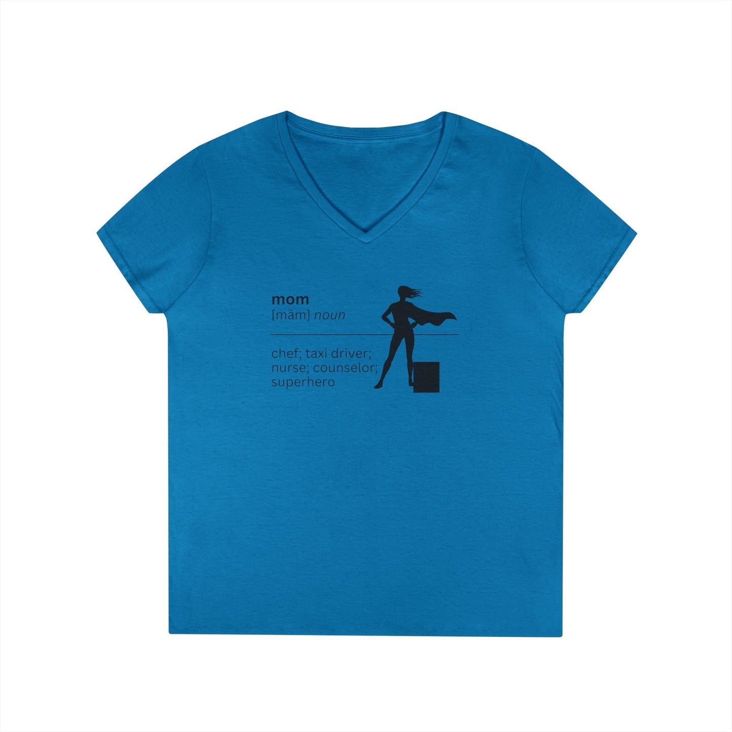 Camiseta V-Neck Definición de Mamá - Superhéroe