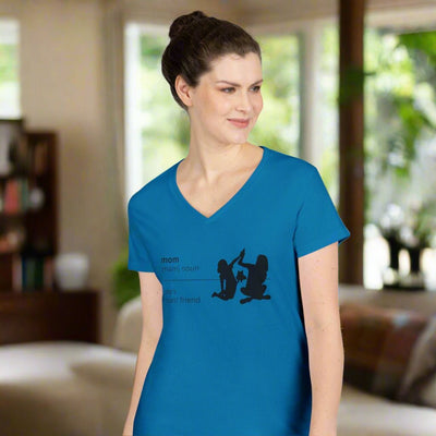 Definición de Mamá Camiseta de Cuello en V - Amiga Verdadera