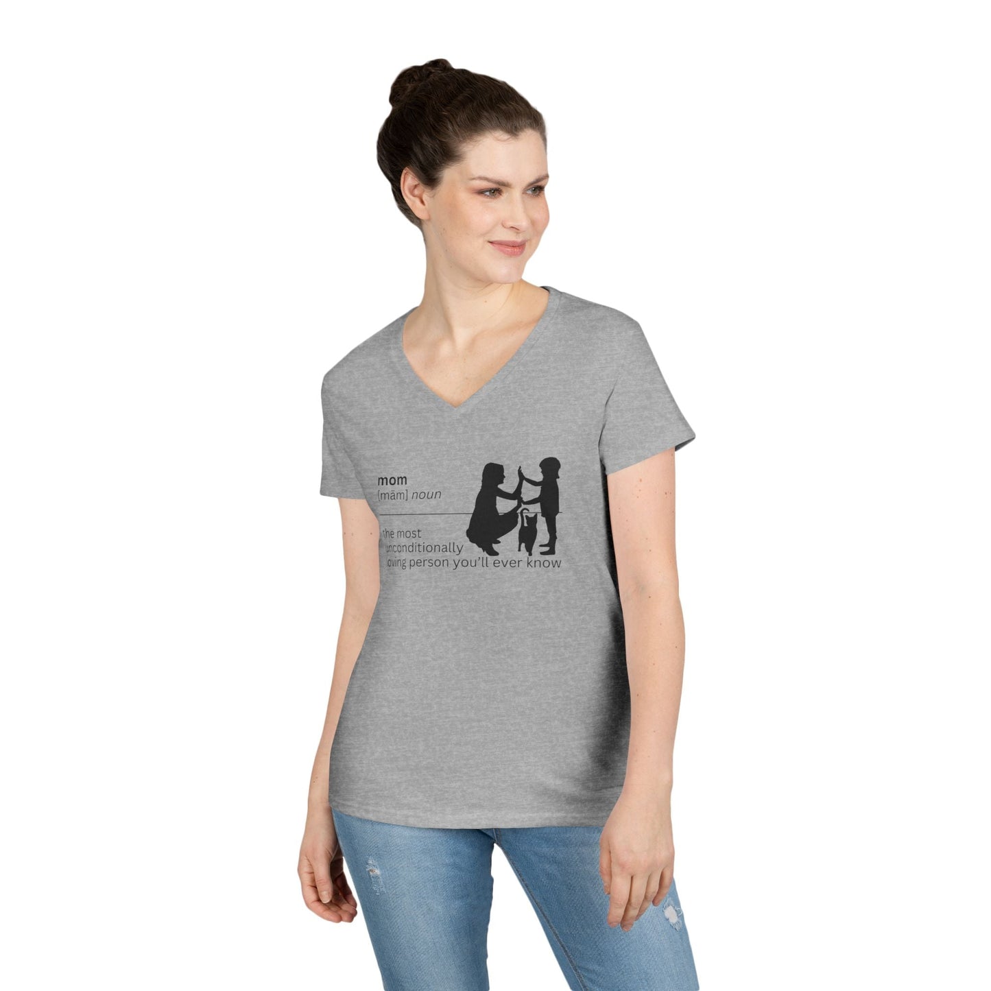 Unconditional Love Mom V-Neck Tee - Celebrate Her Spirit - Korvel