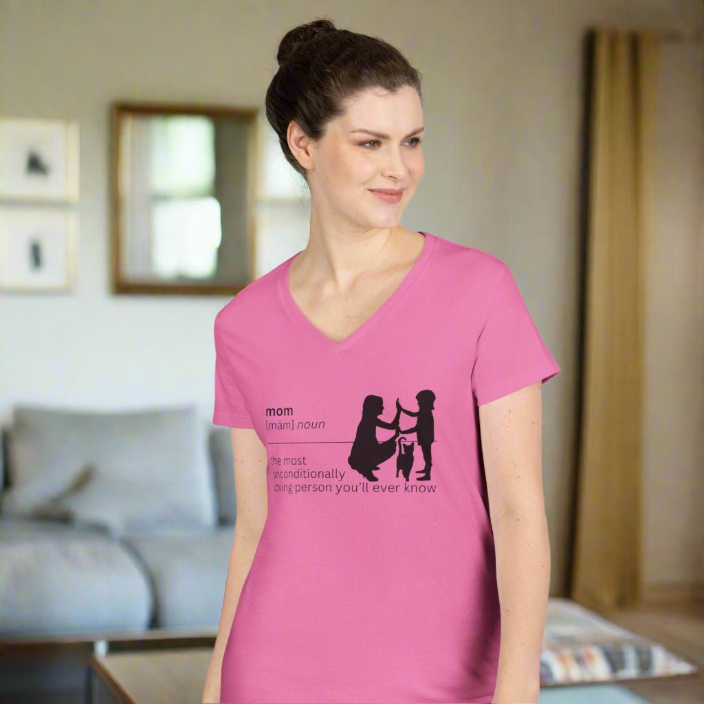 Unconditional Love Mom V-Neck Tee - Celebrate Her Spirit - Korvel