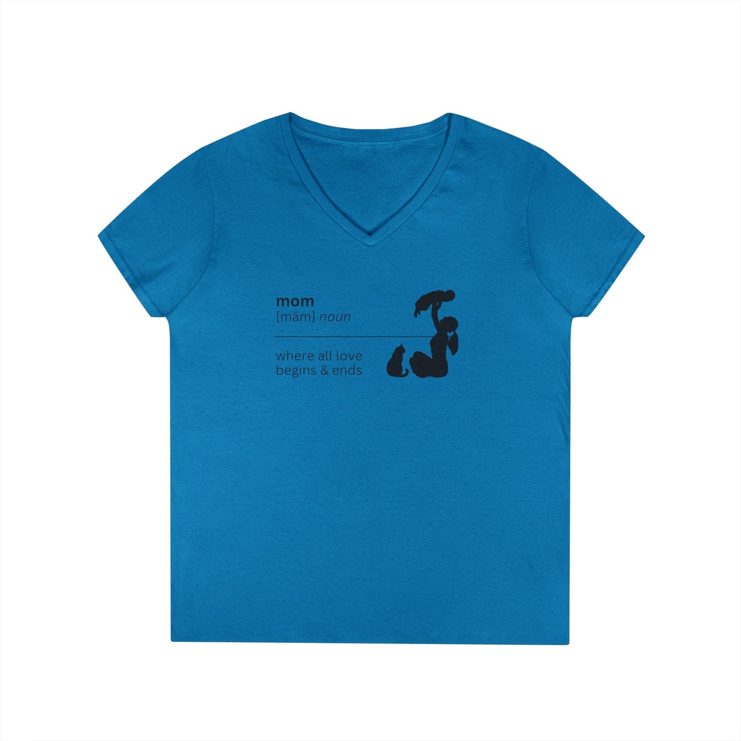 Definición de Mamá Camiseta de Cuello en V - Donde Comienza el Amor