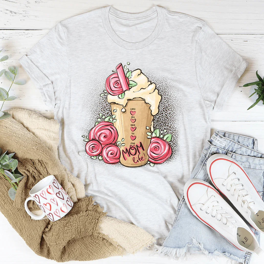 T-shirt Mom Life Iced Latte