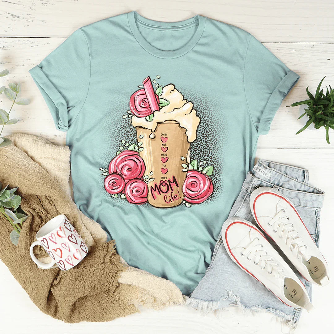T-shirt Mom Life Iced Latte