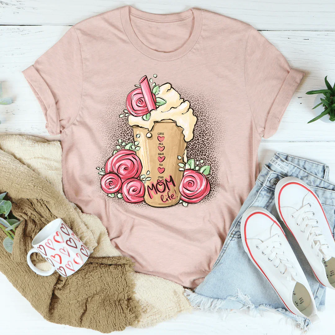 T-shirt Mom Life Iced Latte