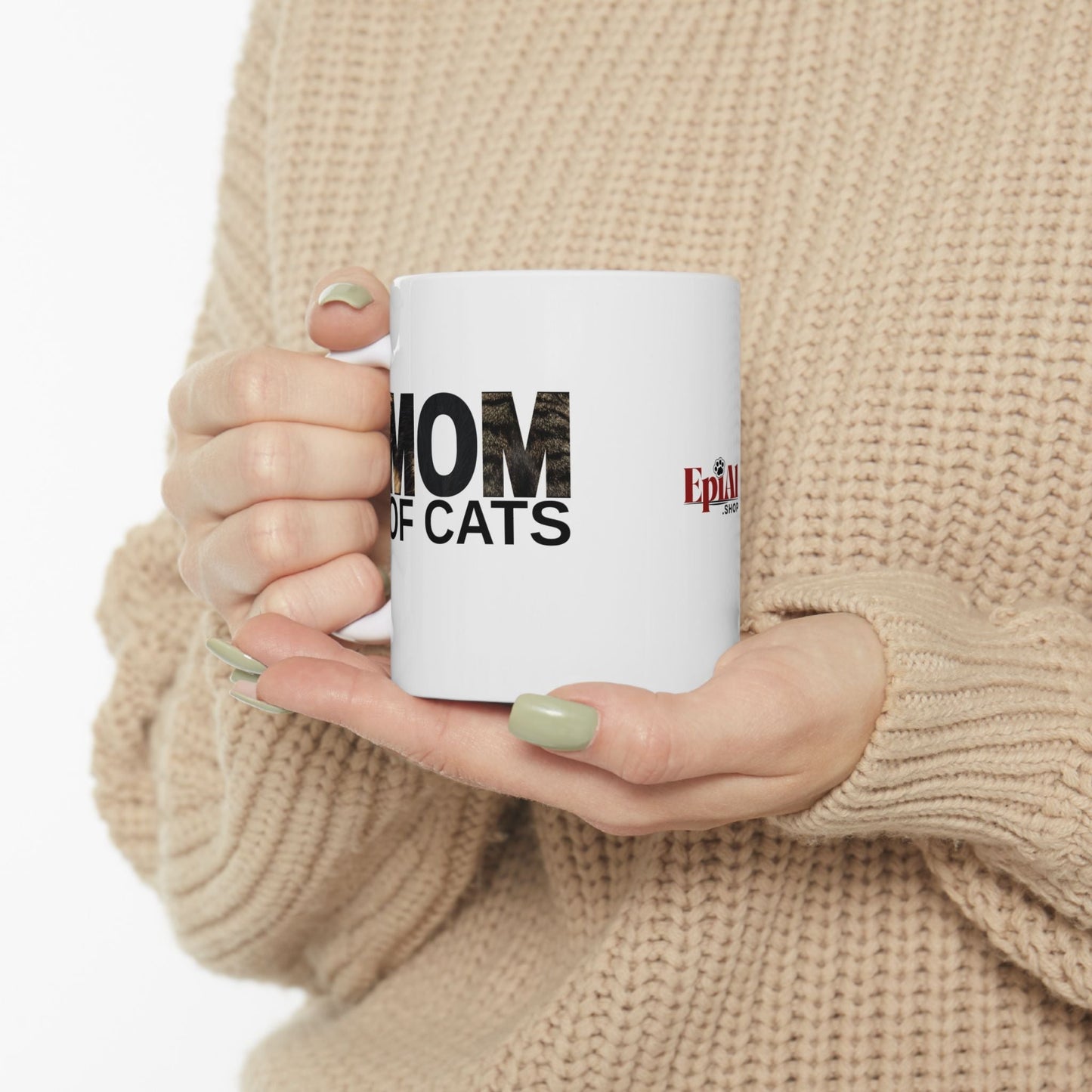 Mom of Cats Ceramic Mug - Ideal Gift for Cat Enthusiasts