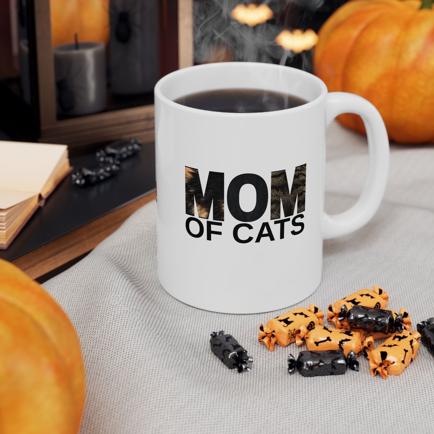 Mom of Cats Ceramic Mug - Ideal Gift for Cat Enthusiasts