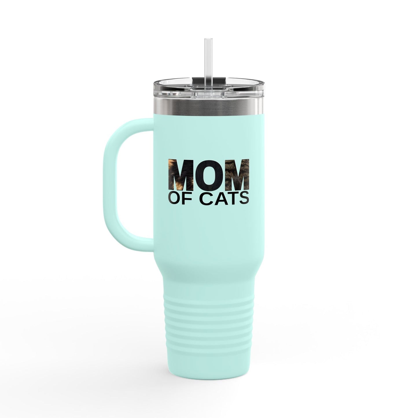 Mom of Cats Insulated Travel Mug - 40oz Coffee Tumbler