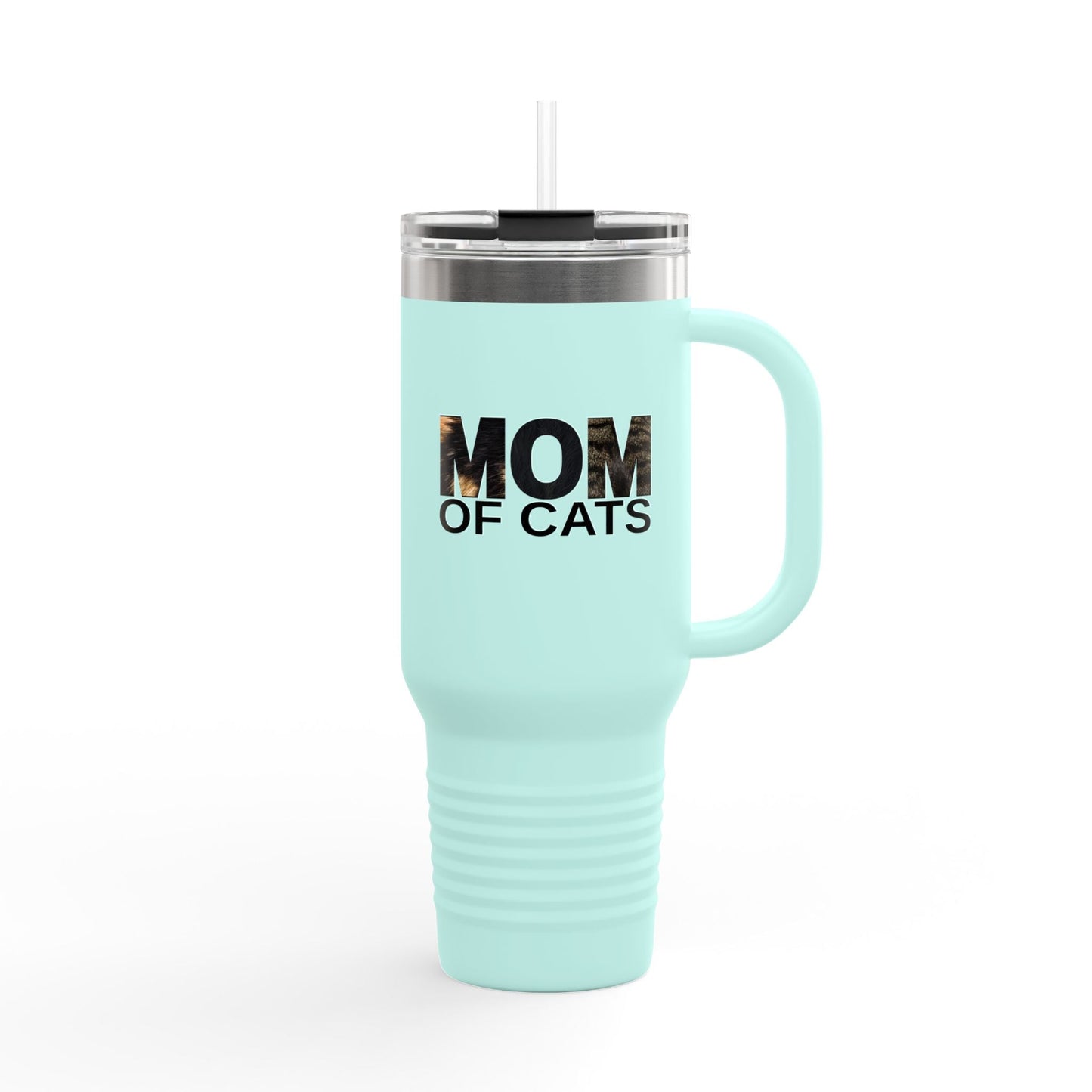 Mom of Cats Insulated Travel Mug - 40oz Coffee Tumbler