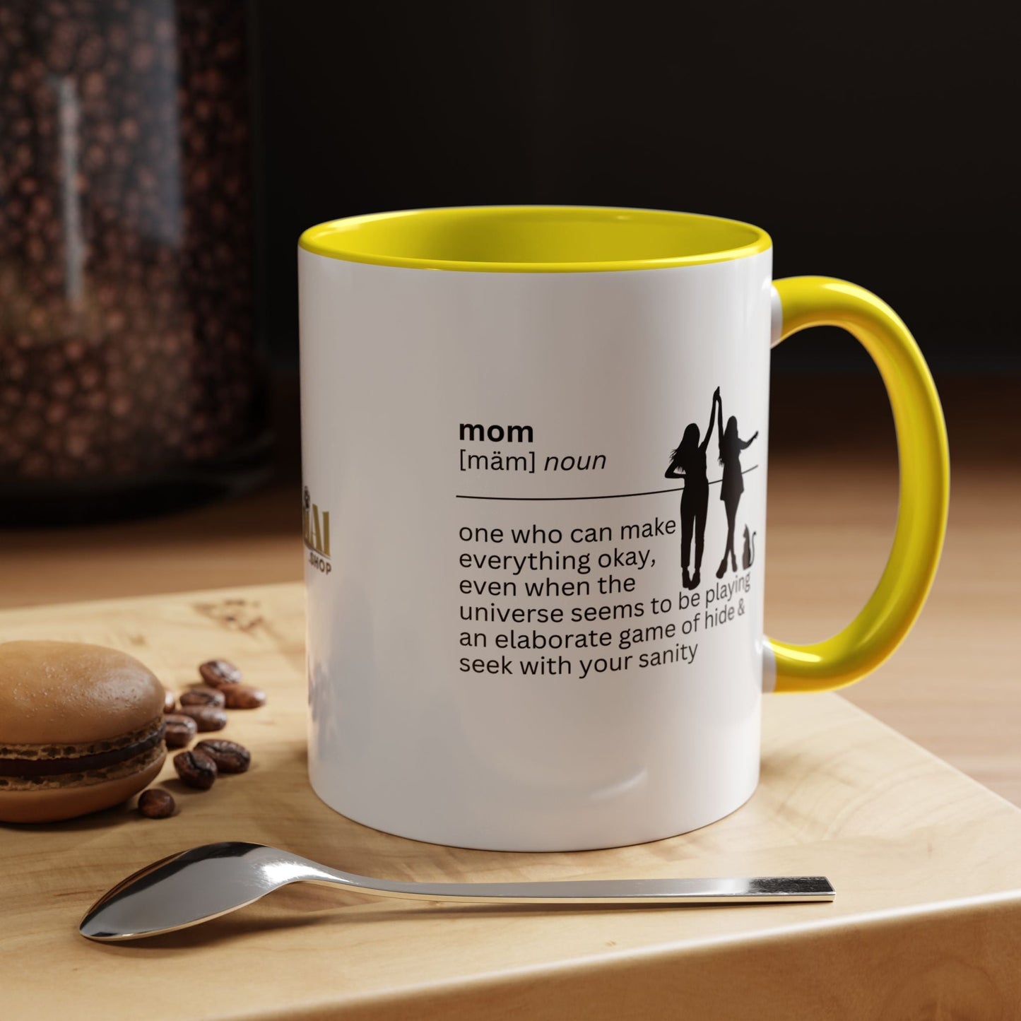Mug à café Accent Mom Okay - Cadeau réfléchi pour les mamans