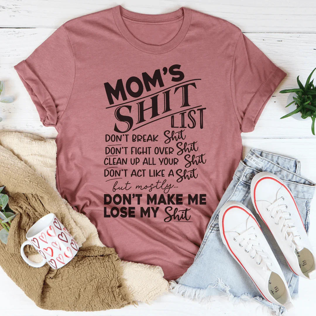 Camiseta de la lista de mamá
