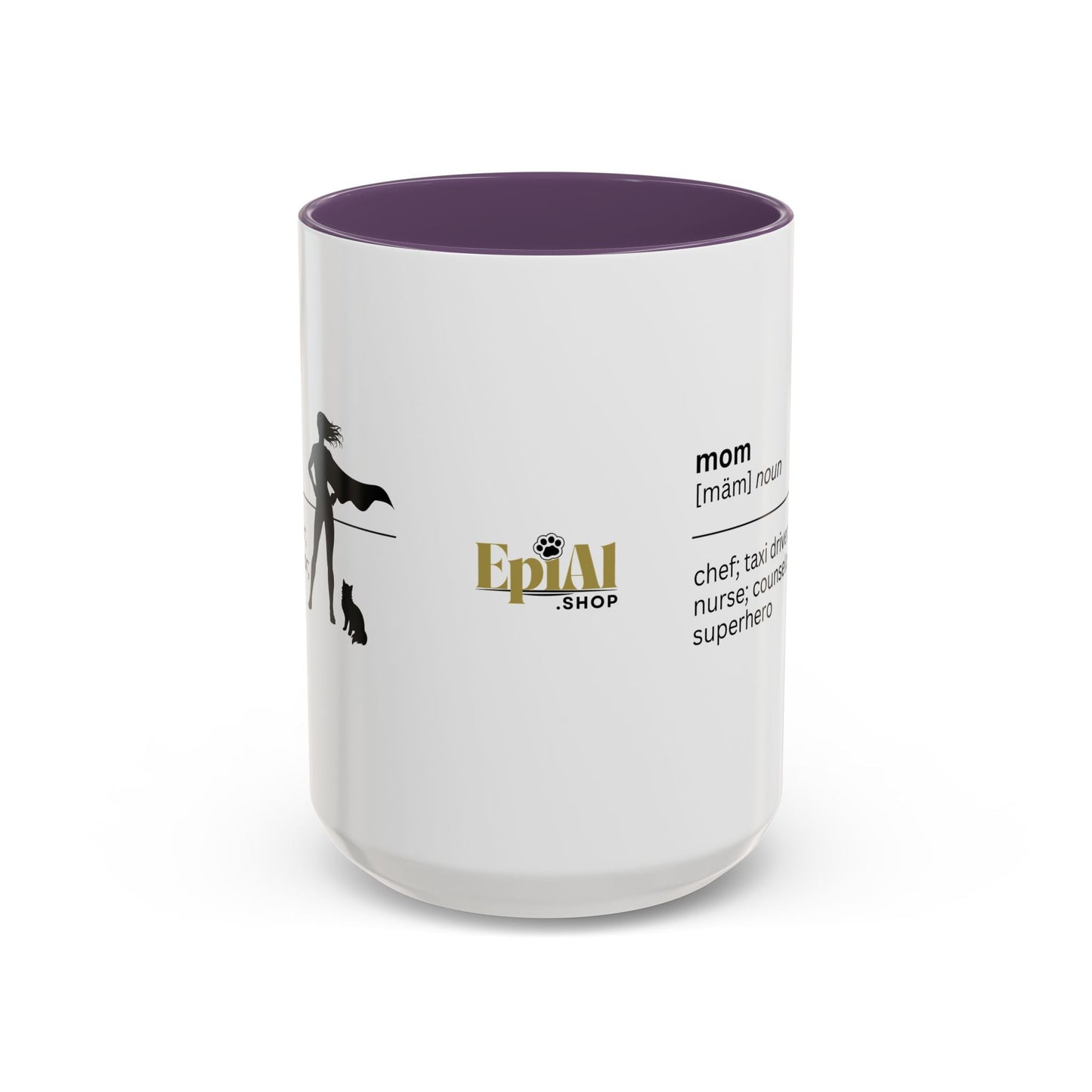 Mom Superhero Accent Coffee Mug - Thoughtful Gift for Moms