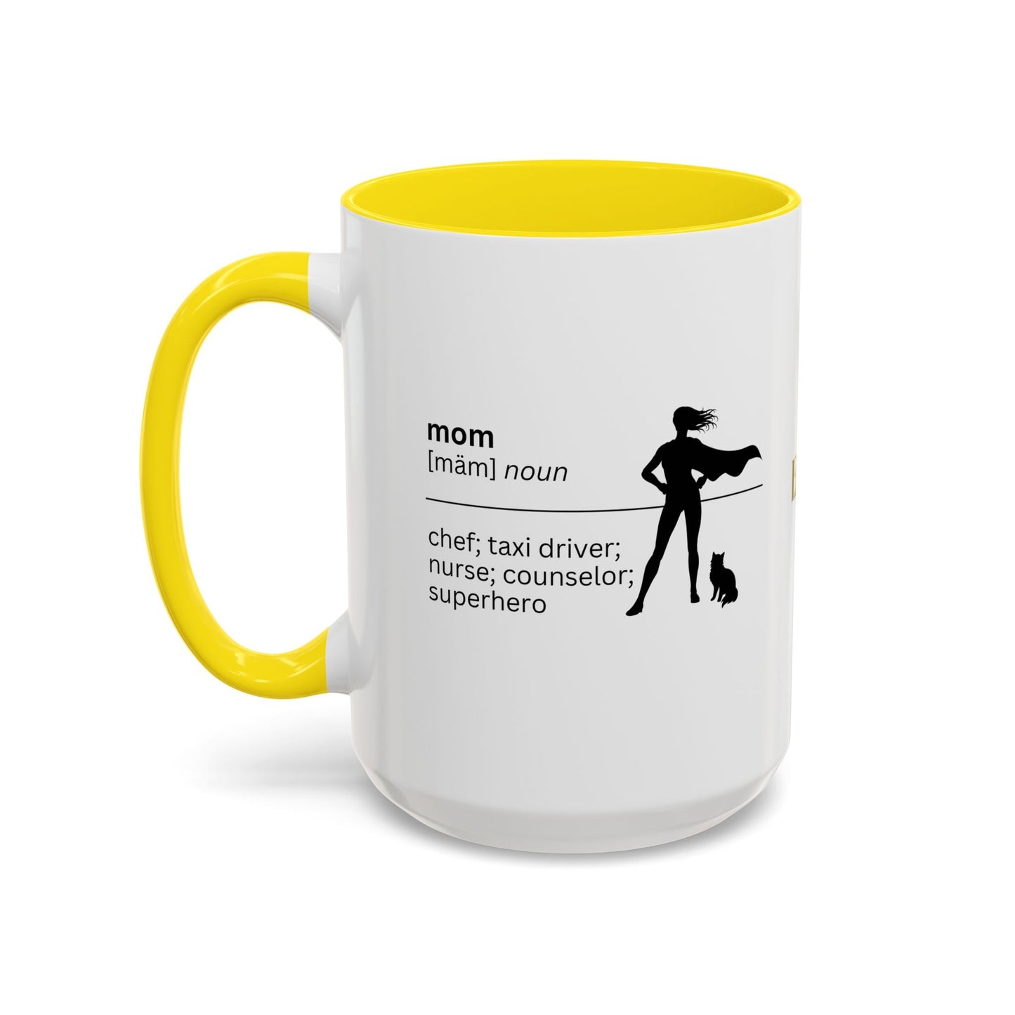 Mom Superhero Accent Coffee Mug - Thoughtful Gift for Moms