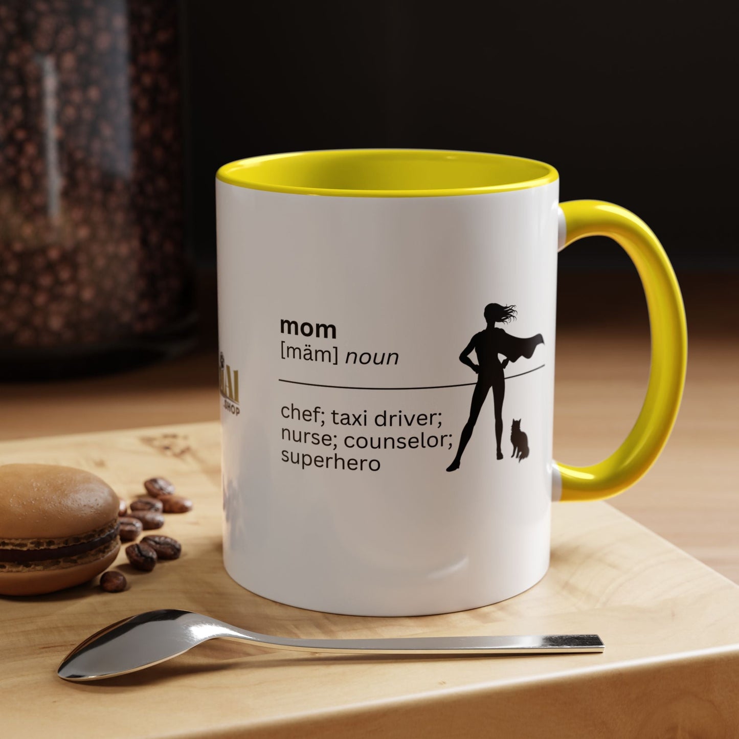 Mom Superhero Accent Coffee Mug - Thoughtful Gift for Moms
