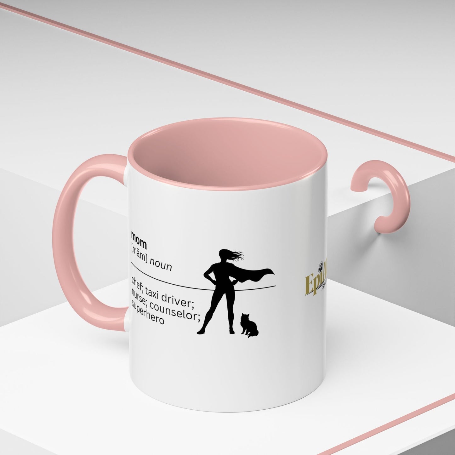 Mom Superhero Accent Coffee Mug - Thoughtful Gift for Moms