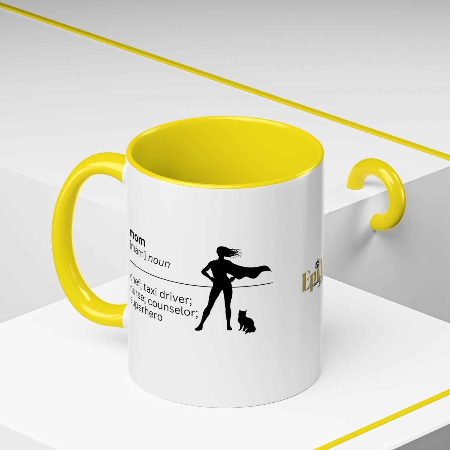 Mom Superhero Accent Coffee Mug - Thoughtful Gift for Moms