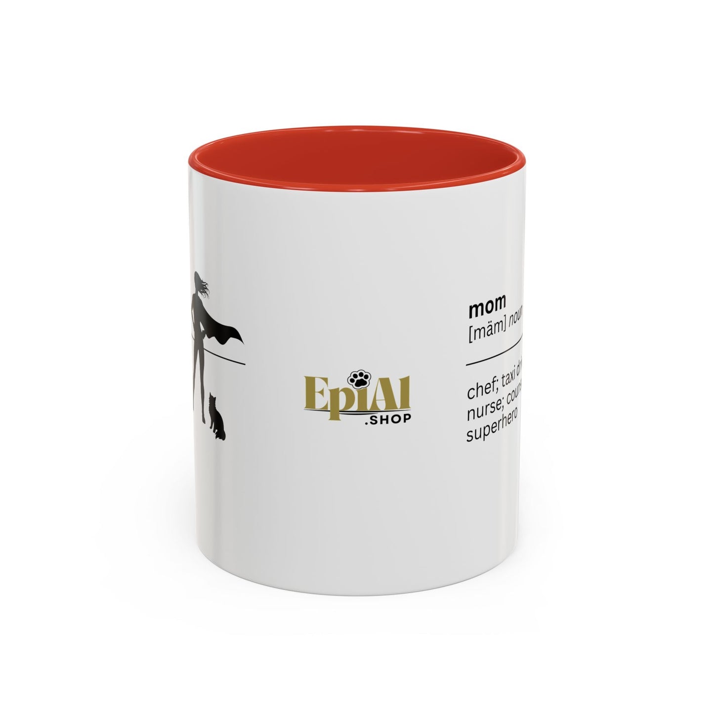 Mom Superhero Accent Coffee Mug - Thoughtful Gift for Moms
