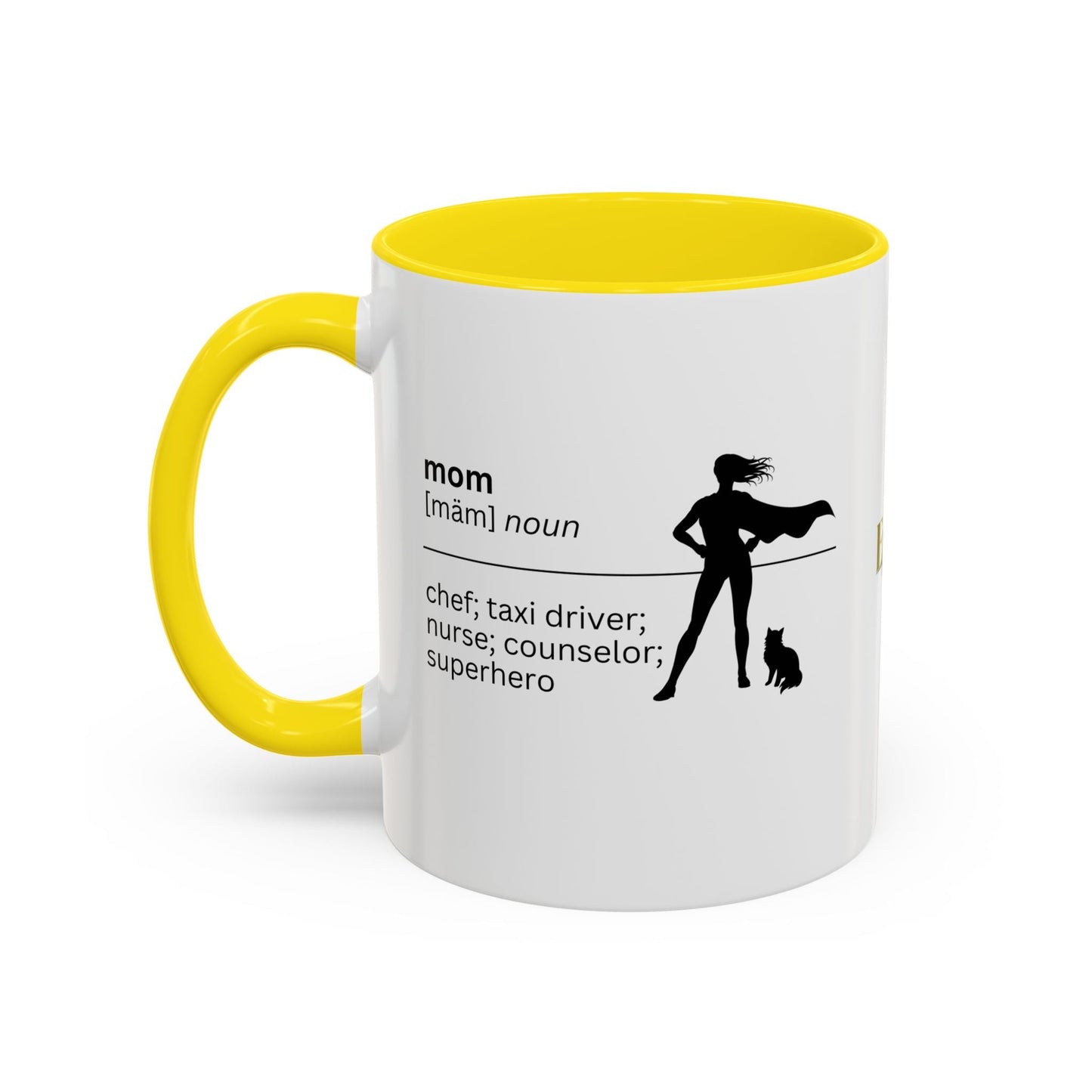 Mom Superhero Accent Coffee Mug - Thoughtful Gift for Moms