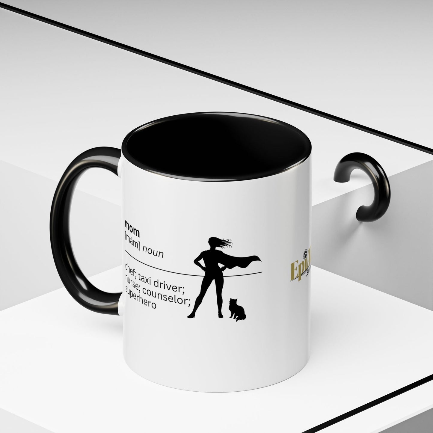 Mom Superhero Accent Coffee Mug - Thoughtful Gift for Moms