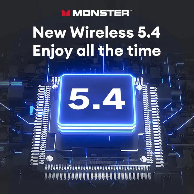 Auriculares Inalámbricos Bluetooth 5.4 Monster MQT52 con Larga Duración de Batería