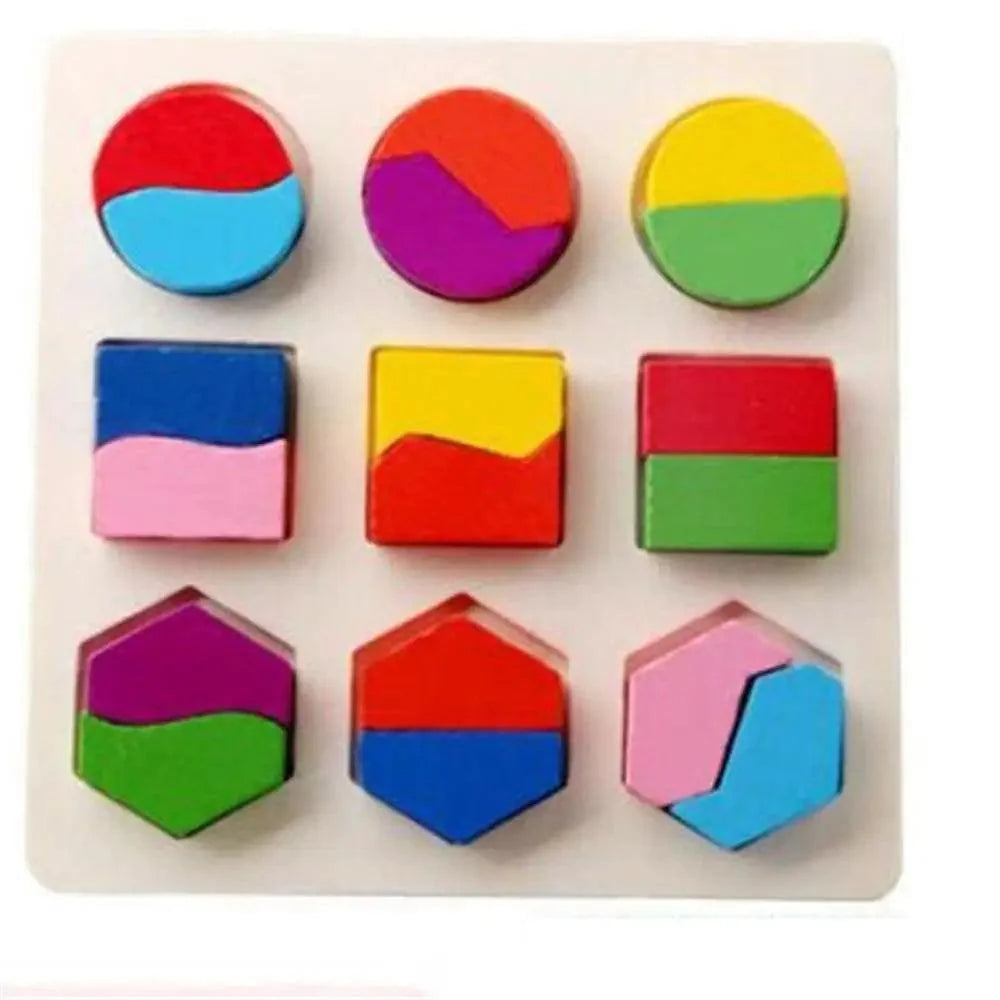 Jouet Puzzle Horloge Éducatif en Bois Animaux Cartoon Montessori