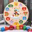 Jouet Puzzle Horloge Éducatif en Bois Animaux Cartoon Montessori