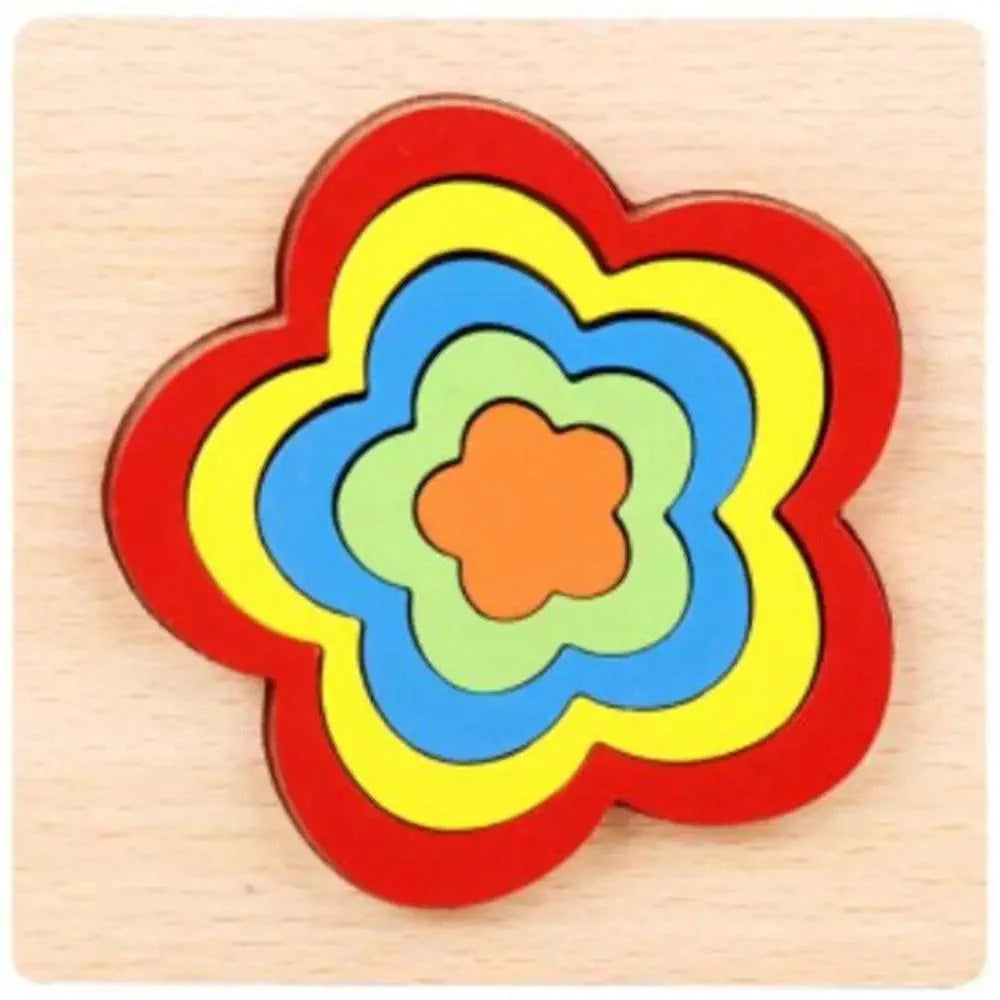 Jouet Puzzle Horloge Éducatif en Bois Animaux Cartoon Montessori
