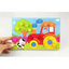 Jouet Puzzle Horloge Éducatif en Bois Animaux Cartoon Montessori