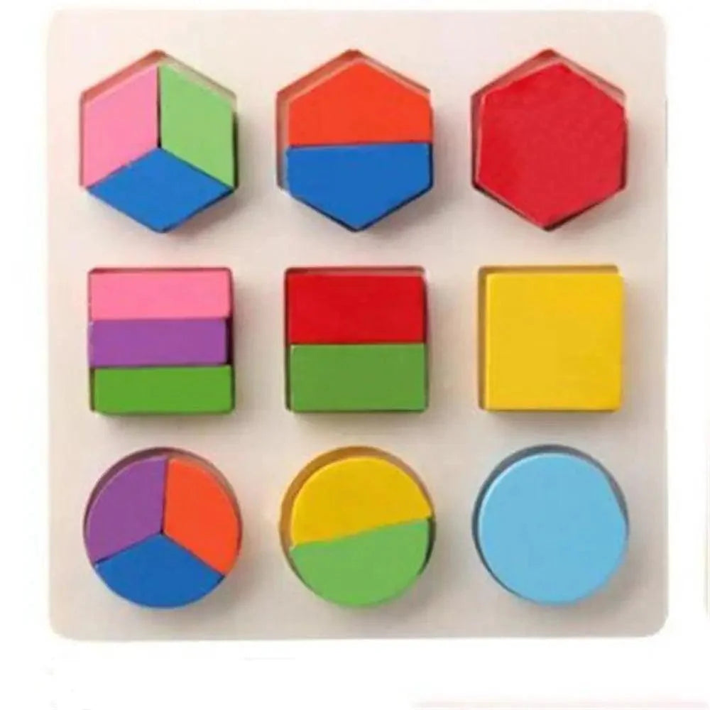 Jouet Puzzle Horloge Éducatif en Bois Animaux Cartoon Montessori