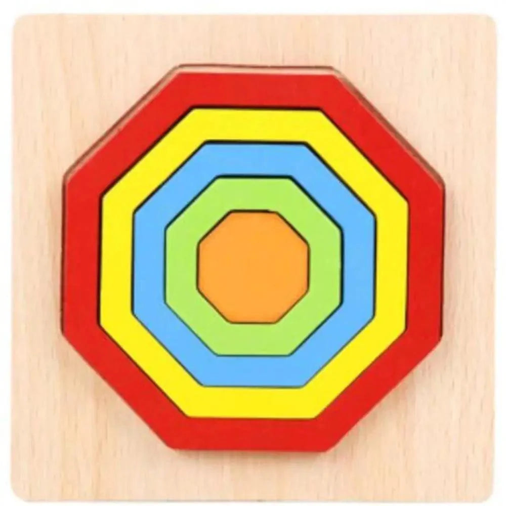 Jouet Puzzle Horloge Éducatif en Bois Animaux Cartoon Montessori