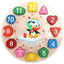 Jouet Puzzle Horloge Éducatif en Bois Animaux Cartoon Montessori
