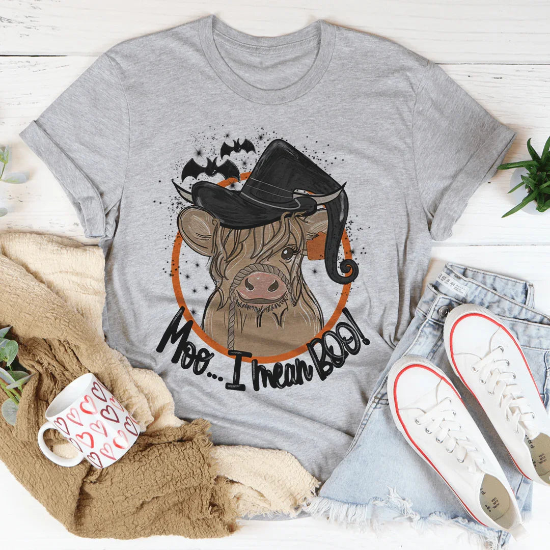 Moo I Mean Boo Cow Tee - Korvel