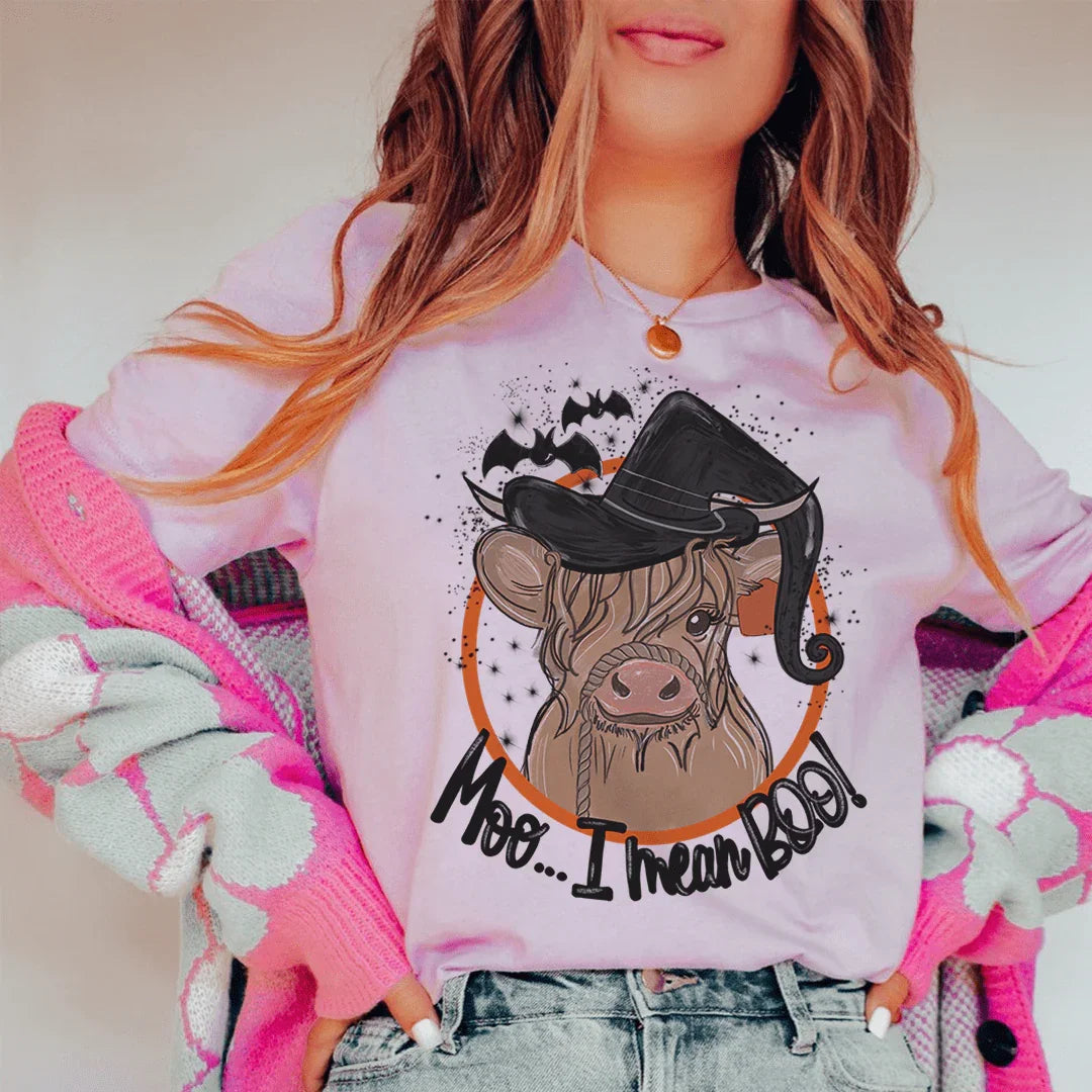 Moo I Mean Boo Cow Tee - Korvel