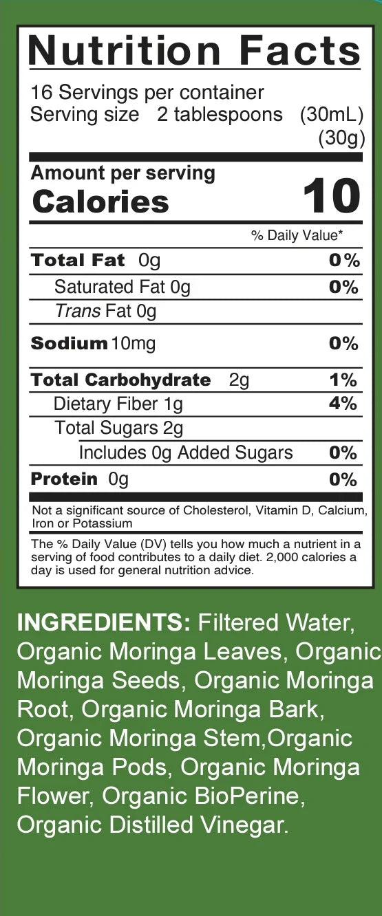 Organic Moringa Liquid Extract – Full Spectrum Superfood Formula - Korvel
