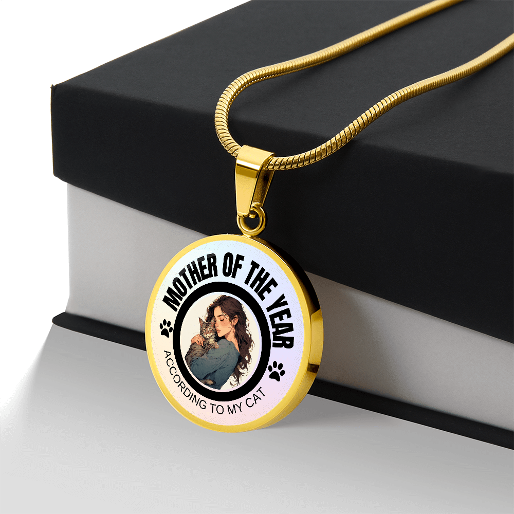 Collier thématique Maman de l'année pour les amoureux des chats