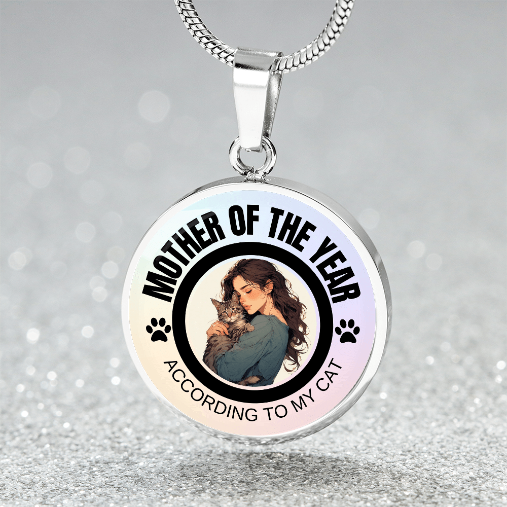 Collier thématique Maman de l'année pour les amoureux des chats