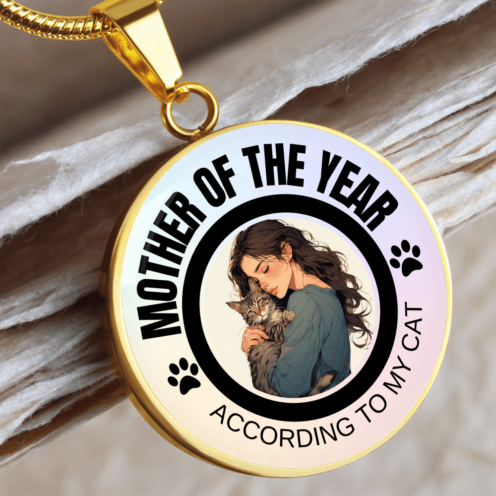Collier thématique Maman de l'année pour les amoureux des chats