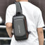 Motorcycle bag password anti-theft chest bag men's shoulder bag large capacity casual men's bag multifunctional crossbody bag - Korvel