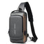 Motorcycle bag password anti-theft chest bag men's shoulder bag large capacity casual men's bag multifunctional crossbody bag - Korvel